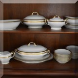 P06. Victoria gold rimmed china. 